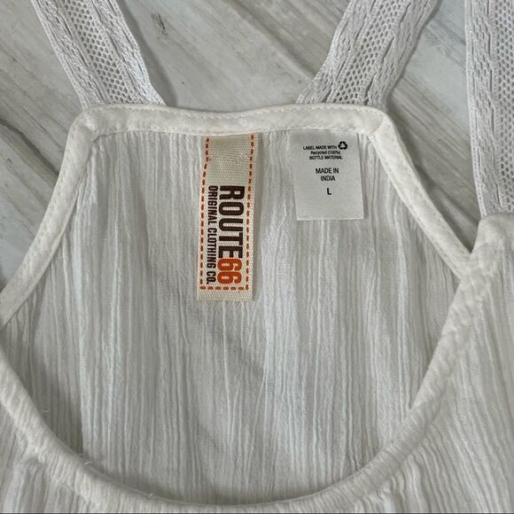 Route 66 White Tank Top size Large - Picture 3 of 7